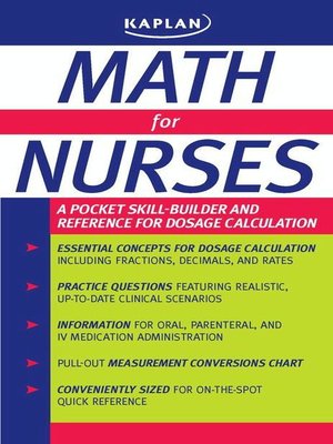 cover image of Math for Nurses